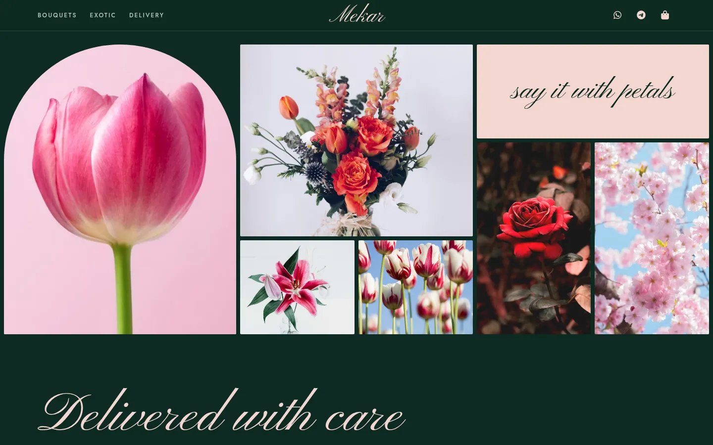 Photo mosaic of tulips, roses, lilies and blossom